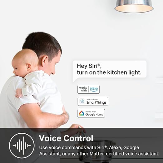 Kasa Matter Smart Light Switch: Voice Control w/Siri, Alexa & Google Assistant, UL Certified, Timer & Schedule, Easy Guided Install, Neutral Wire Required, Single Pole, 2.4GHz Wi-Fi, 3-Pack
