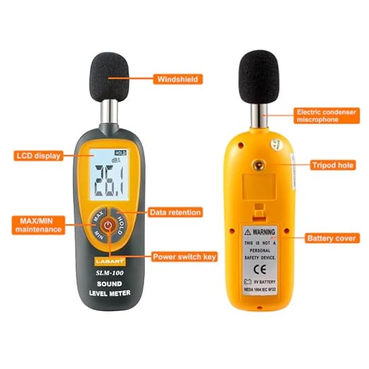 LABART™ Decibel Meter - Digital Sound Level Meter, Self-Calibration Decibel Reader, Noise Meter with LCD Display Measurement Range 40-130 dB spl Meter