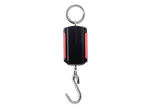 Klau Portable Mini Crane Scale,200 kg / 400 lb,Black and Red | Heavy Duty Digital, LCD Display with Backlight, For Home Farm Market Fishing Hunting