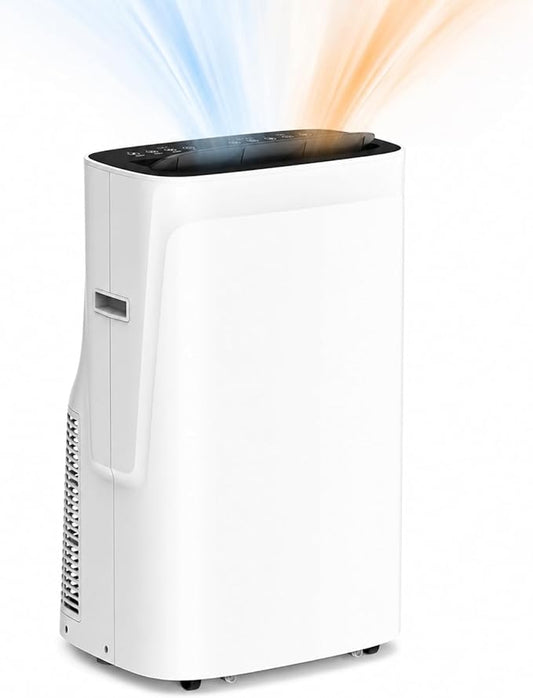 Coolblus Inverter Air Conditioners 15000BTU, 4 in 1 Portable AC Unit with Heat/Dehumidify, Wi-Fi Smart AC Cool Up to 700 Sq.Ft, Window Kit, Contains Replacement Power Cords, White-15000BTU-WIFI-HEAT