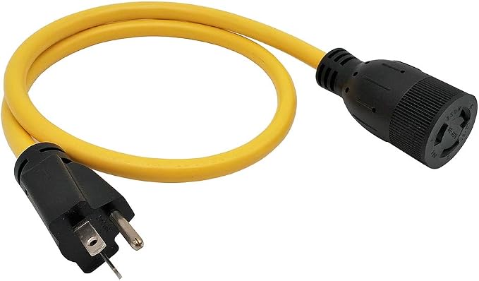 Parkworld 60578 Adapter Cord NEMA 6-20P 20AMP Plug to Twist Lock 20 AMP L6-20R Receptacle, 3FT