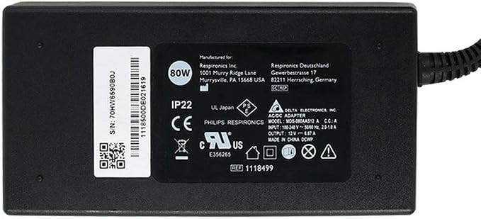 80W 12V 6.67A AC DC Adapter Charger Fit for Philips Respironics DreamStation Machines 267P 467P 560 560P 567P 660P 667P 760 760P 767P