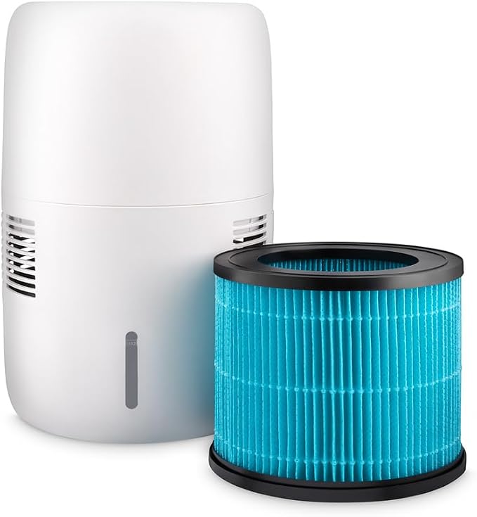 Smart Evaporative Humidifiers for Bedroom with App Control & 3L Tank – Mist-Free, No White Dust – Quiet Operation for Better Sleep – White Humidifier Klarta Humea