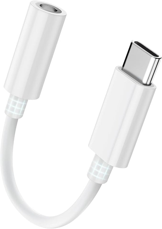 Seulliya USB C to 3.5mm Headphone Jack Adapter for iPhone 17/16/15 Pro/Max, Hi-Res Audio DAC Dongle, 3.5mm Aux Cord Converter for Samsung Galaxy, iPad, Car, USB-C Devices 1Pack