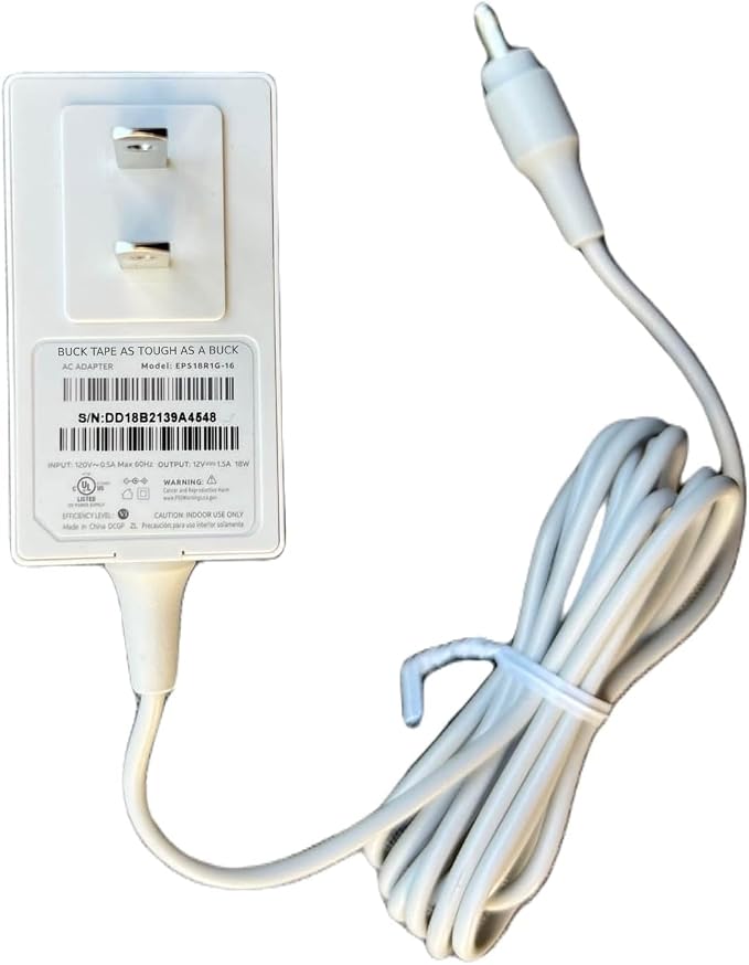 Buck AT&T AirTies 4971 EPS18R1G-16 Replacement OEM Power Adapter, Compatible with Wireless Access Points and Other Devices, Compact and Durable Design - 12V-1.5A 18W Output
