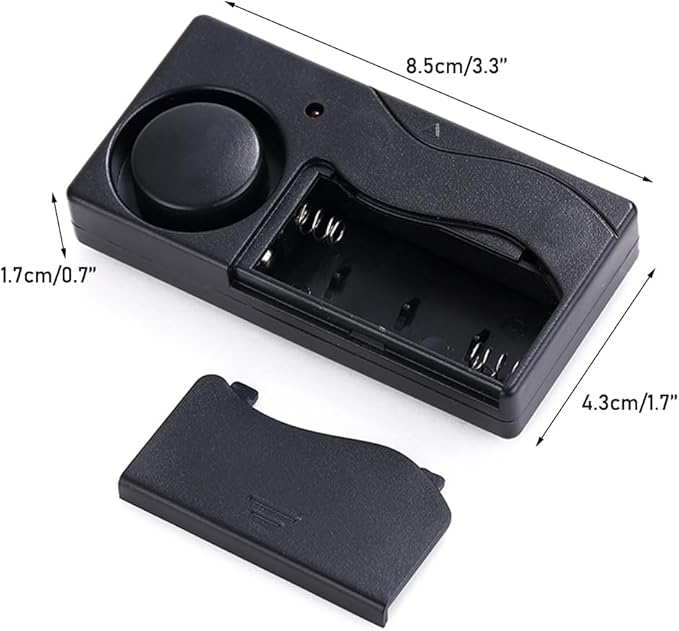 Mengshen Anti-Theft Vibration Alarm Motion Sensor Alarm 110dB Loud 3 Pack | Sensitivity Adjustable, For Door Window Bike Motorcycle Motor Home