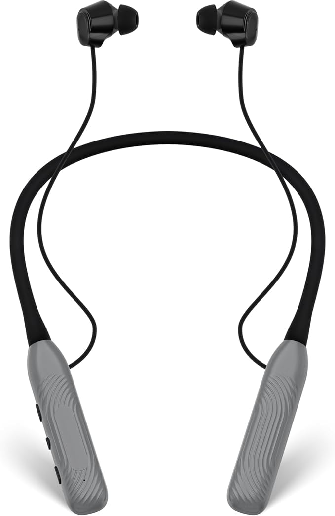 Neckband Bluetooth Headphones（1-Year Quality Support) , 1000H Extra Long Battery Life with Magnetic Earphones,Wireless Earbuds with Mic,Waterproof In-Ear Headset for Sports/Workout/Office (Silver)