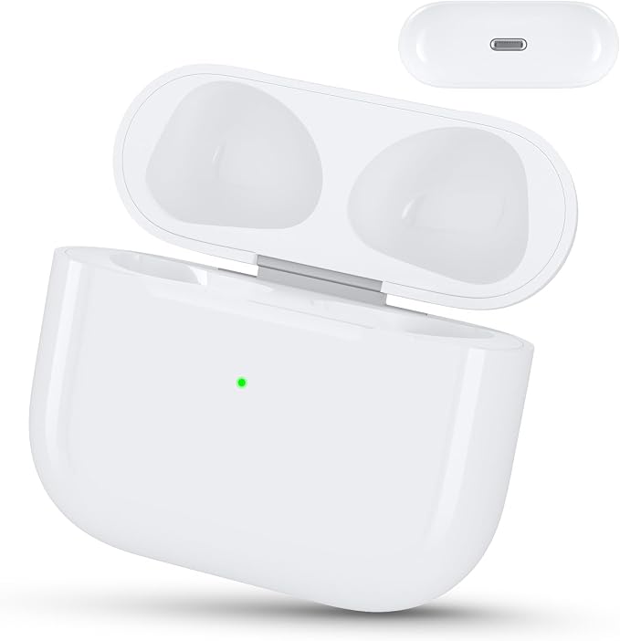 Wireless Charging Case for AirPods 3rd Generation | Replacement Charger Case with Bluetooth Pairing Sync Button, 660mAh Fast Charging, L-Port & Wireless Charging