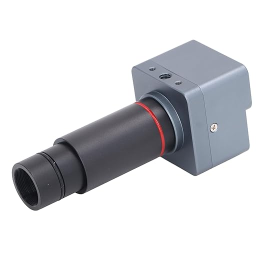 USB Microscope Camera, 4K 8MP Digital Electronic Eyepiece with 0.5X Zoom Lens for Industrial and Hobbyist Use Aluminum Alloy