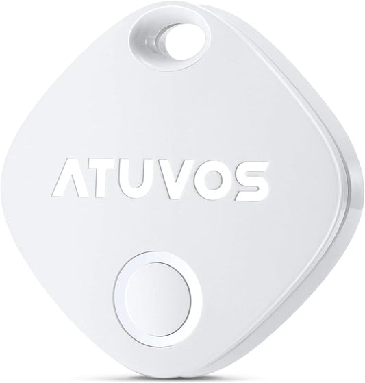 ATUVOS Air Tracker Tag-1 Pack, Bluetooth Luggage Tracker Works with Apple Find My APP (iOS Only, Not for Android), Keys Finder and Item Locator for Luggage, Backpack, Suitcases, Replaceable Battery