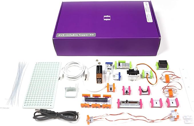 Sphero littleBits RVR+ Topper Kit - Program Both littleBits and RVR+ in the Same Platform - Microsoft MakeCode or Micro:bit Python Editor | Program littleBits and RVR+ in Same Platform, Microsoft MakeCode Compatible, micro:bit Python Editor Compatible