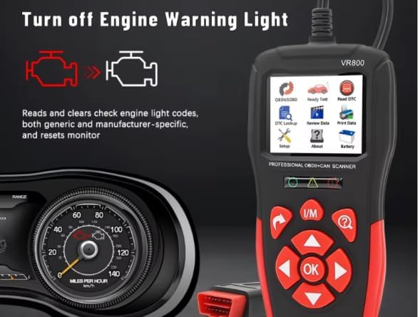 VR800 OBD2Fault CodeReader, OBD-II CANDiagnosticScan Tool