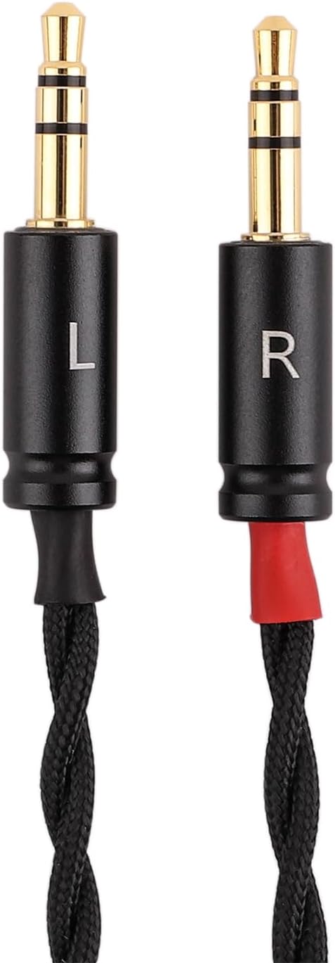 Linsoul Tripowin Nova Monitor Headphone Cable, Over-Ear Headphone Wire, 4-Strand Silver Foil/OCC Hybrid Upgrade Cable, 2M, Dual 3.5mm to 4.4mm/3.5mm/XLR Plug, for Musicians Audiophiles (3.5mm, Black)