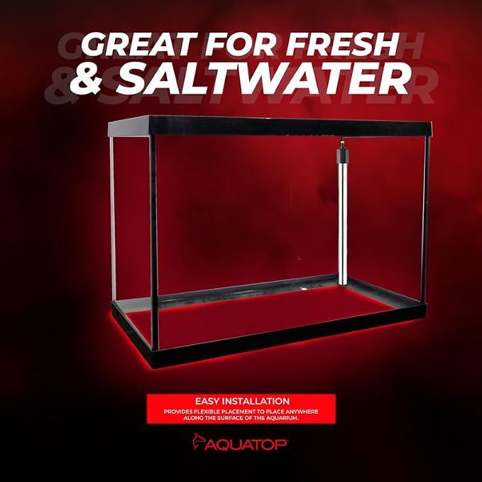 Aquatop Hercules 1,500-Watt Titanium Heater with Single Digital Controller - Up to 500-Gal - Adjustable Temperature - for Fresh & Saltwater Aquariums