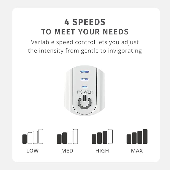 Homedics Back Massager - Heated Automatic Percussion Back, Body and Neck Massager with Duel Pivoting Heads, Interchangeable Nodes, for Shoulders, Legs and Feet, White