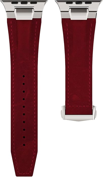 Vintage Genuine Leather Band for Apple Watch Ultra 49mm (2026 Upgrade), Rugged Replacement Strap Compatible with iWatch 46mm 45mm 44mm - for Men Women, Fit Ultra3/2/1, SE 3/2/1, Series11 10/9/8/7/6/5/4