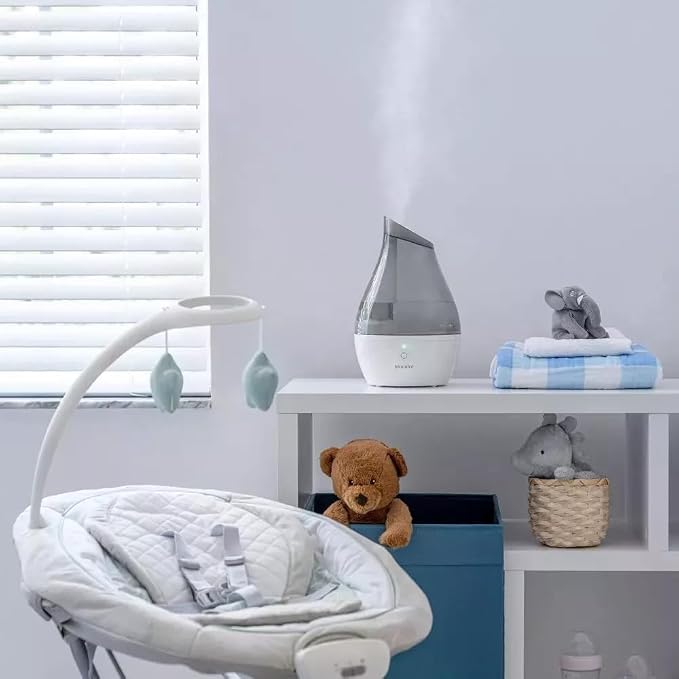 Official Bionaire - Ultrasonic Cool Mist Humidifier, Quiet Operation, Large 64 oz Tank, Easy One-Button Control, Ideal for Bedroom & Home, White