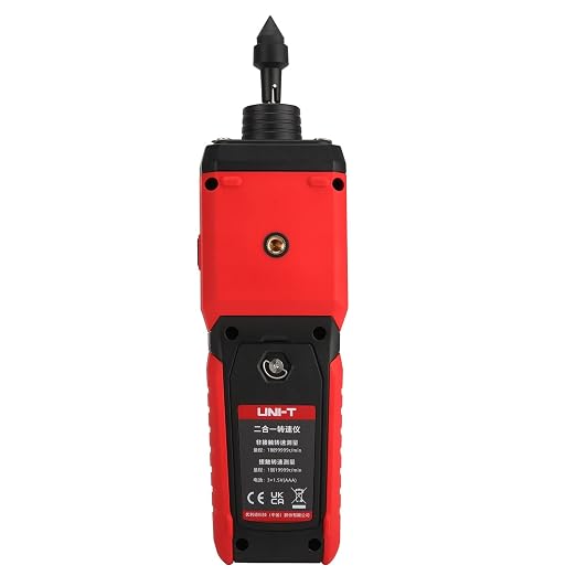 UNI-T UT372D Digital Tachometer,Contact & Non-Contact RPM Meter 1-99,999 RPMAccuracy,with Backlight, Data Hold, and Max/Min/Bluetooth Transmission Data Storage
