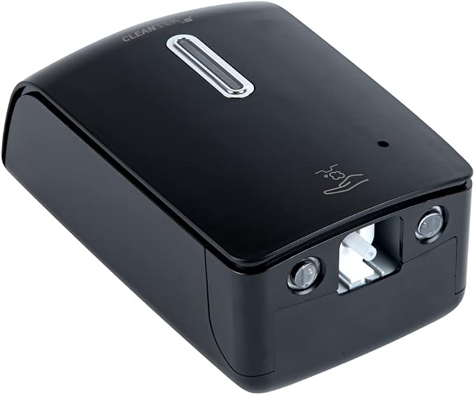 Restaurantware Clean Tek Professional 33.4 Ounce Automated Soap Dispenser 1 Touchless Wall-Mountable Soap Dispenser - With Security Key Black Plastic Soap Dispenser Transparent For Foam Soap