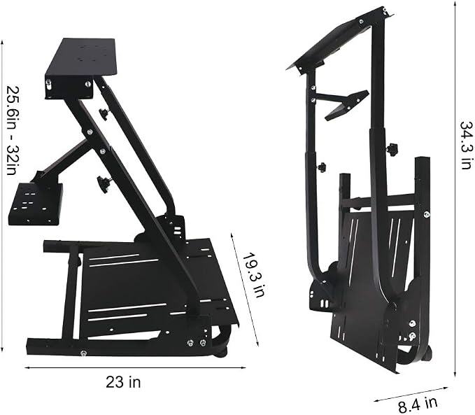 Racing Wheel Stand, Height Adjustable & Foldable Steering Wheal Stand Compatible with Logitech G25,G27,G29,G920 Gaming Cockpit