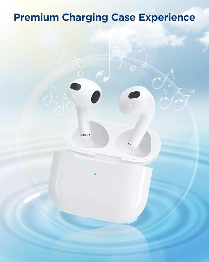 Wireless Charging Case Compatible with AirPods 3rd Generation, AirPod 3rd Gen Charger Cases Replacement with Bluetooth Pairing Sync Button (Not Pro 3)