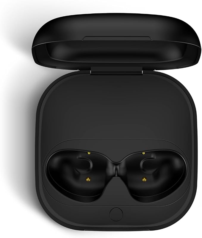 Wireless Charging Case Compatible for Beats Fit Pro, Portable Charger Case Replacement with Bluetooth Pairing Sync Button, 700mAh Built-in Battery (Not Included Earbuds) (Black)