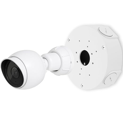 Junction Box Mount Compatible with Ubiquiti Camera Metal Junction Box Accessories for Unifi Dome Turret Bullet Cameras (G3,G4,G5, G6, AI,Pro) (White-Old)