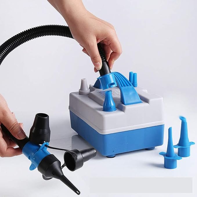 Balloon Pump Electric,Electric Air Pump for Balloons,Portable Dual Nozzle Electric Balloon Inflator/Blower with Multipurpose Hose Extension,for Party Decoration,Inflatable Pool Bed