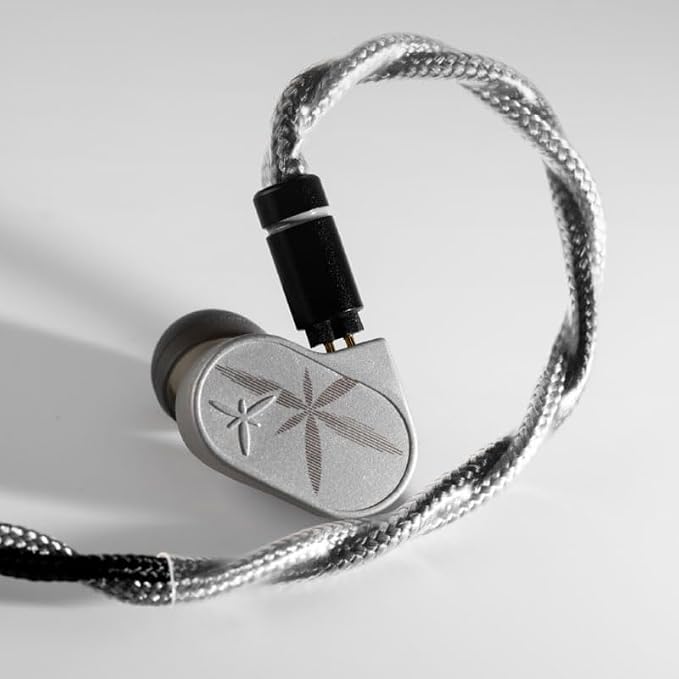 Moondrop LAN ll Earphone 4.4mm 3.5mm Plug 0.78mm Interchangeable Cable 10mm Double-Cavity HiFi in-Ear Wired Headphones (LAN II REF)