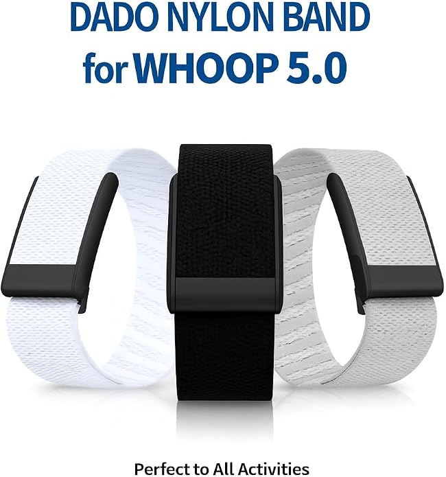 DADO Nylon Soft Band Compatible with WHOOP 5.0, One, Peak, and Life | Adjustable, Durable & Secure Fit Strap | NOT for Gen 4