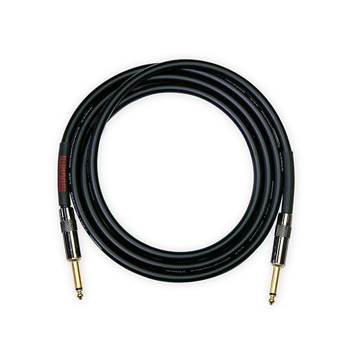 Mogami OD GTR-03 Overdrive Guitar Instrument Cable, 1/4" TS Male Plugs, Gold Contacts, Straight Connectors, 3 Foot