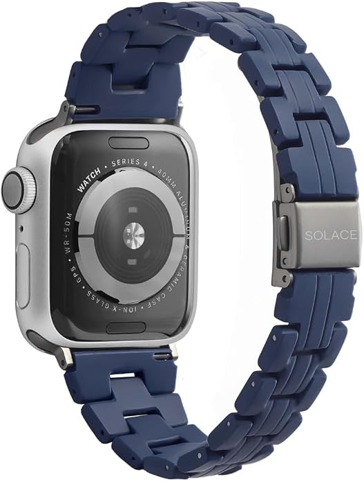 Solace Bands Slim Matte Resin Watch Band - Universal Fit for Apple Watch Bands for Women and Men, iWatch Bands for 38mm 40mm 41mm 42mm 44mm 45mm 49mm Ultra, SE and Series 11 10 9 8 7 6 5 4 3 2 1