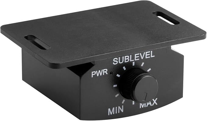 Slim subwoofer underseat with amp Active Powered Car- 800, Low Profile, 10" Inch, Remote Subwoofer Control, Built in Amplifier, for Truck,with Blue LED Light (TOP10L-LED)