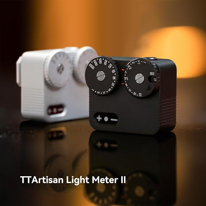 TTARTISAN Light Meter II Two Dial to Adjust ISO Compatible with Cold Shoe Mount for Speed ISO Photography (Silver)
