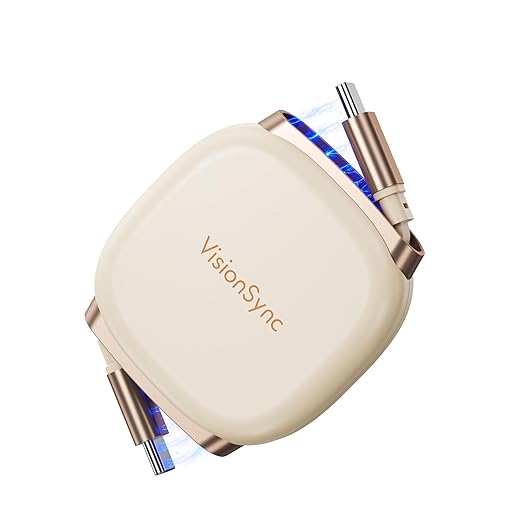 240W USB C to USB C Cable,PD3.2 Retractable USB C Cable with Magnetic Slot for Travel,Car,5 Preset Length,Fast Charging for iPhone 17/16/15,iPad,MacBook,Galaxy S25/24,Beige,3.3ft