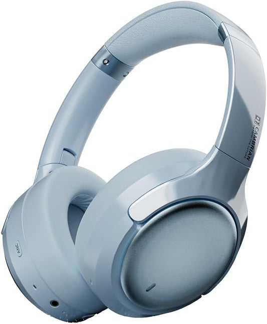 ROSESELSA Cambrian Over Ear Wireless Headsets Active Noise Cancellation Detachable Cable Ultra Low Latency 100H Battery Life OOTD (Blue)