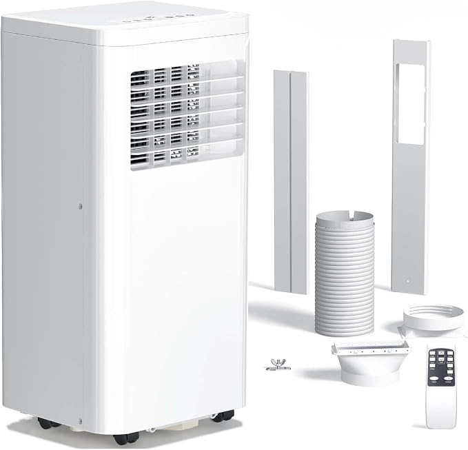 Antarctic Star Portable Air Conditioner 8,050 BTU for Rooms up to 450 Sq. Ft, 4 Modes Portable AC Unit with Cooling, Dehumidifier, Fan & Sleep, Remote Control, 24H Timer & Window Kit for Bedroom