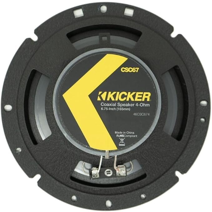 KICKER 46CSC674 CS-Series CSC67 6.75-Inch (165mm) Coaxial Speakers, 4-Ohm (Pair)