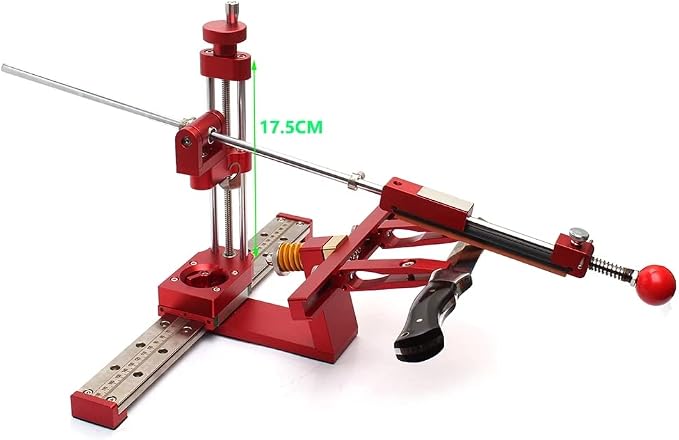 Professional Knife Sharpener with 6 Whetstones,360° Flipping Angle Adjustable Design,Fixed-Angle High Precision Grinder Sharpening with Dual Clamps,072R