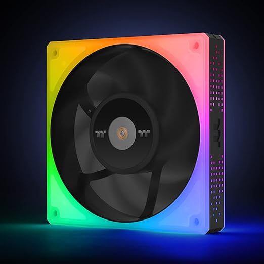 Thermaltake TOUGHFAN 12 RGB Radiator Fan 3 Pack, 16.8 Million RGB Lighting, Max Air Flow 53.75 CL-F135-PL12SW-A