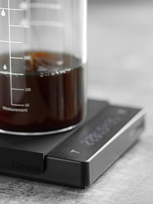MHW-3BOMBER Espresso Scale with Timer & Gravity Sensing Device, 0.1g Precision Digital Scale for Espresso & Pour Over, 2.0 Mini, Black