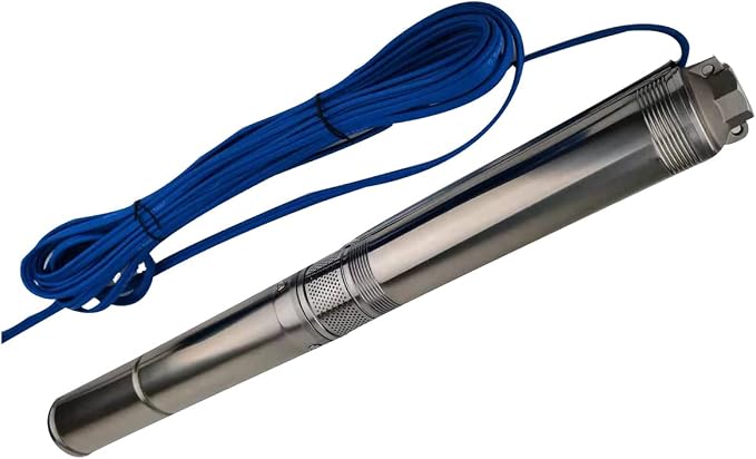 3 Inch Submersible Deep Well Pump - 0.75Hp, 110V/60Hz, 1" Outlet, 80mm Tube, Vertical, 223ft Head, 18.5GPM for Garden, Ponds, Livestock, Fountain, Agricultural
