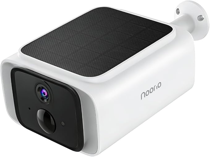 Noorio Solar Security Cameras Wireless Outdoor, 2K Resolution Outdoor Camera, 2.4/5G WiFi Camera for Home Security, Color Night Vision, 2-Way Talk, IP65 Waterproof, Alexa, SB400