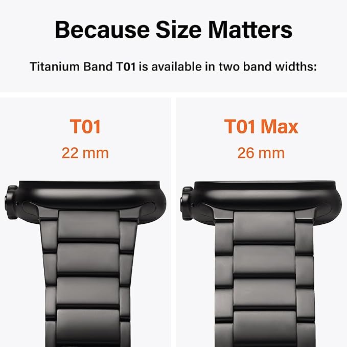 KORDIZ Titanium Watch Band T01 Max - Fits Apple Watch ULTRA 3 & ULTRA 2 Black (49mm) - Adjustable Titanium Apple Watch Band with Secure Clasp - Premium Color Matching Band with Comfortable grip - Replacement Wristbands for iWatch (T01 Max | ULTRA Black)