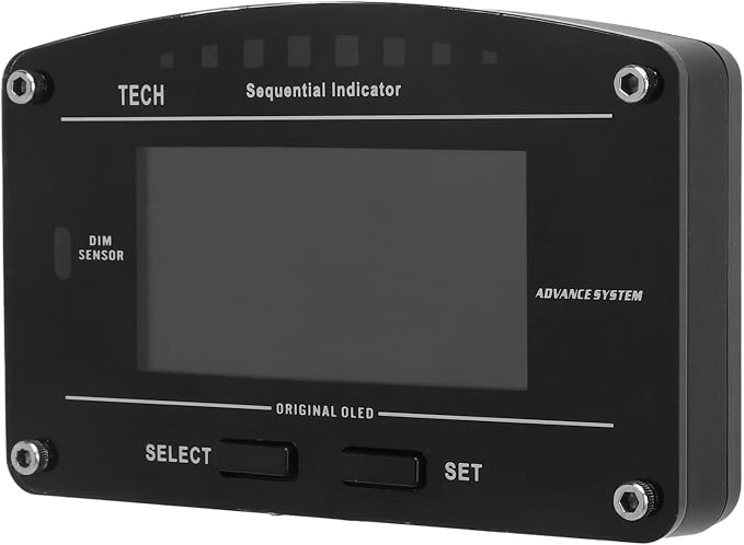 DO907OBD 9V 16V OBD2 Gauge, Multifunctional Car Dashboard LCD Display, Digital Race Dash Display with Alarm Function, High Brightness Screen, Simple Installation for All 12V Vehi
