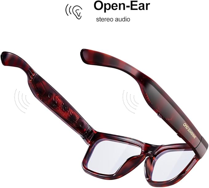 OhO sunshine Bluetooth Audio Sunglasses, Lightweight Open Ear Sport Glasses, 10H Playtime, Water Resistant with Voice Control