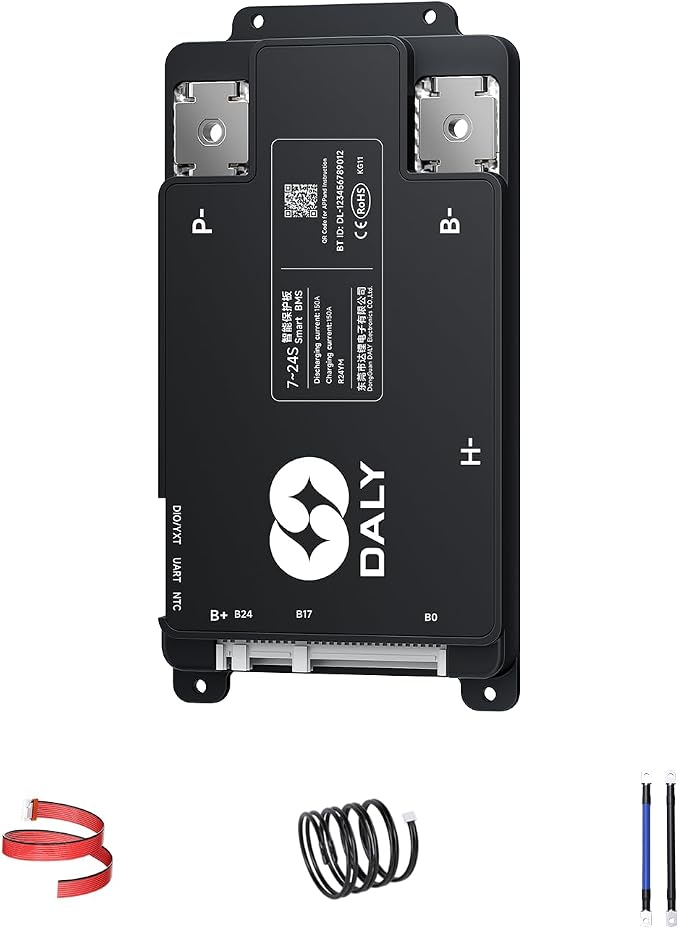 DALY BMS 200A 7S-24S 24V-84V - Smart Built-in Bluetooth Monitoring Lithium Battery Protection LiFePO4 Li-ion LTO for E-Bikes Scooters