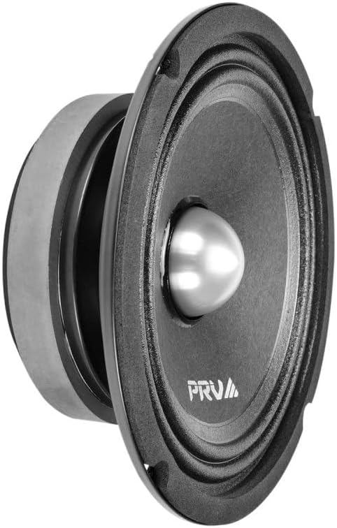 PRV AUDIO 6.5 Inch Shallow Midrange Bullet Speaker 6MR250B-4 Slim, 250 Watts 4 Ohm Car Audio Slim Speaker, Compact for Doors (Single)