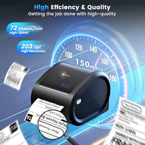 Phomemo D520BT Thermal Label Printer for Business, with 2” Pink Circle Thermal Labels, 750 Labels/Roll