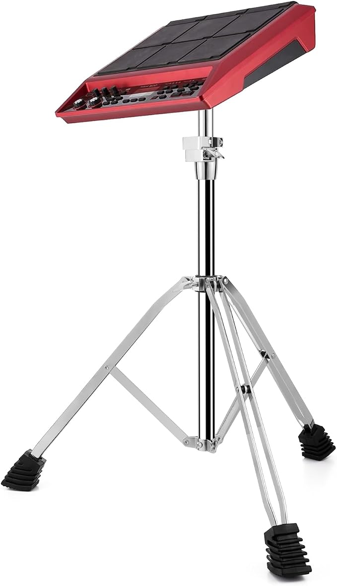 TENTOTEN Electronic Mounting Stand with Plate, Heavy Duty Double Braced Mounting Stand for Electronic Modules & Controller Multi Pads and Drum Pads